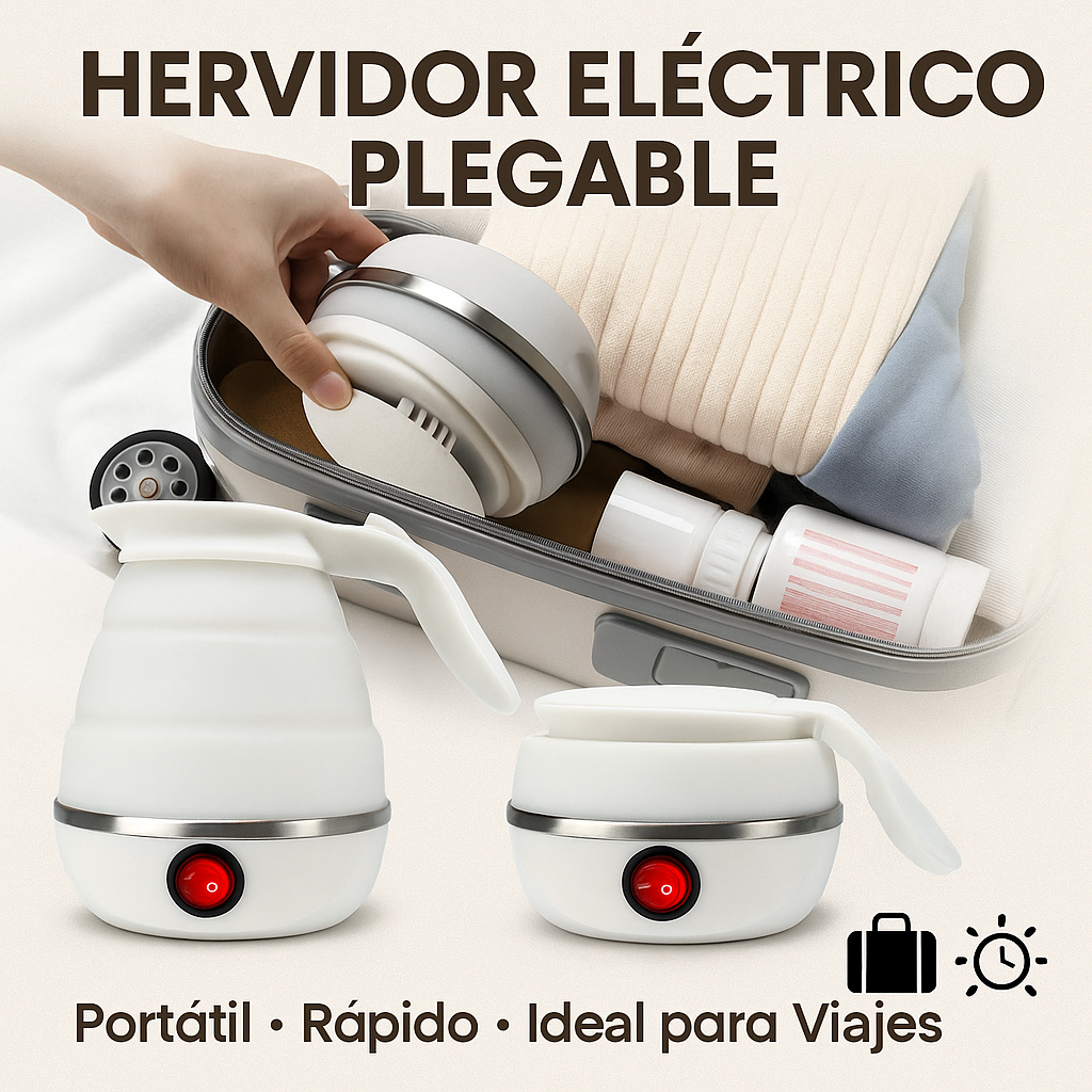 FoldiBoil™ - Hervidor Eléctrico Portátil y Plegable (Color a Elección)